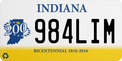 IN license plate 984LIM