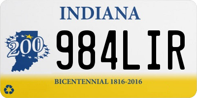 IN license plate 984LIR
