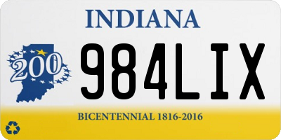 IN license plate 984LIX