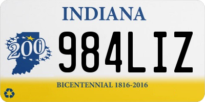 IN license plate 984LIZ