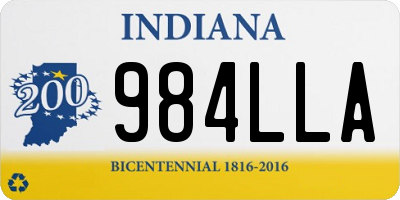 IN license plate 984LLA