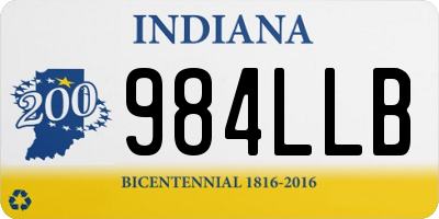 IN license plate 984LLB