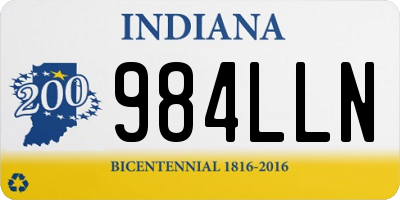 IN license plate 984LLN