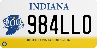 IN license plate 984LLO