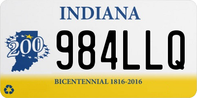 IN license plate 984LLQ