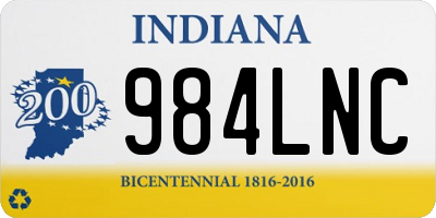 IN license plate 984LNC