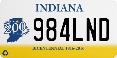 IN license plate 984LND