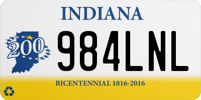 IN license plate 984LNL