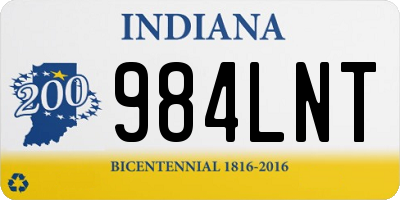 IN license plate 984LNT