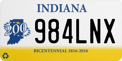 IN license plate 984LNX