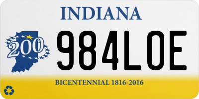 IN license plate 984LOE