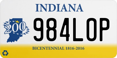 IN license plate 984LOP