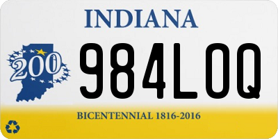IN license plate 984LOQ