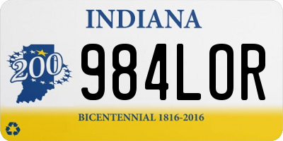 IN license plate 984LOR