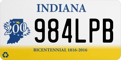 IN license plate 984LPB