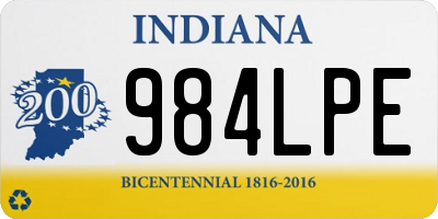 IN license plate 984LPE