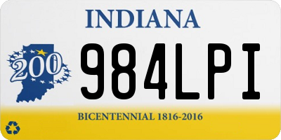 IN license plate 984LPI