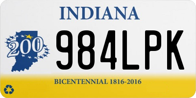 IN license plate 984LPK