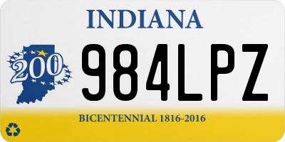 IN license plate 984LPZ