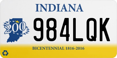 IN license plate 984LQK