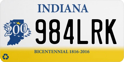 IN license plate 984LRK