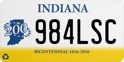 IN license plate 984LSC