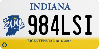 IN license plate 984LSI