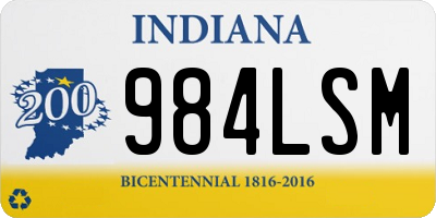 IN license plate 984LSM