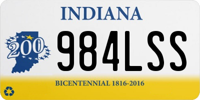 IN license plate 984LSS