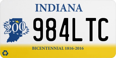 IN license plate 984LTC