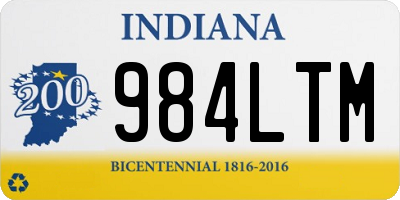 IN license plate 984LTM