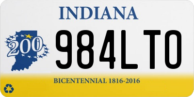 IN license plate 984LTO