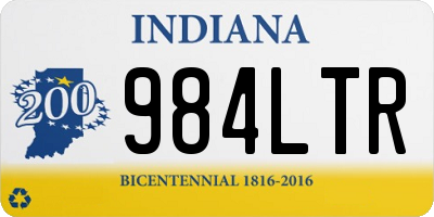 IN license plate 984LTR