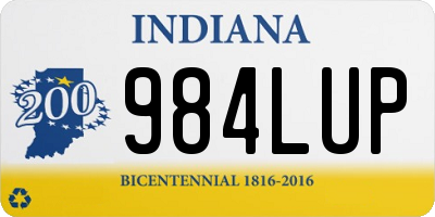 IN license plate 984LUP