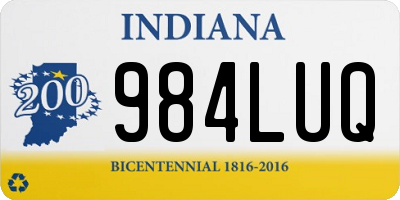 IN license plate 984LUQ