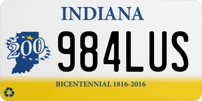 IN license plate 984LUS