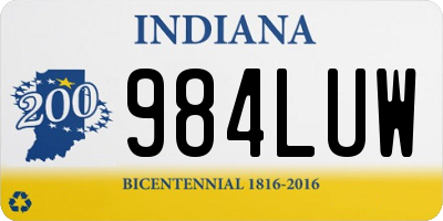 IN license plate 984LUW