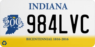 IN license plate 984LVC