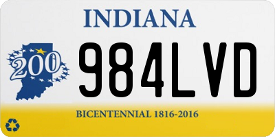 IN license plate 984LVD