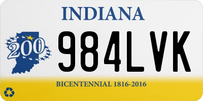 IN license plate 984LVK