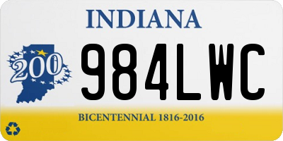 IN license plate 984LWC