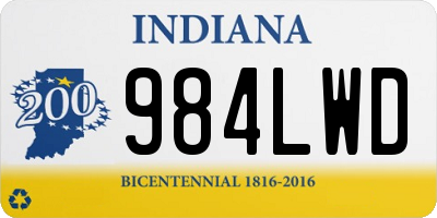 IN license plate 984LWD