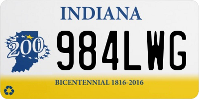 IN license plate 984LWG