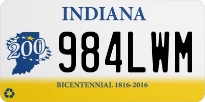 IN license plate 984LWM