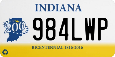 IN license plate 984LWP