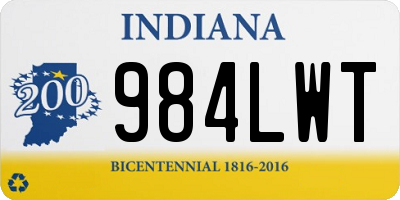 IN license plate 984LWT