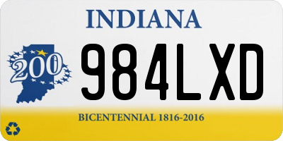 IN license plate 984LXD