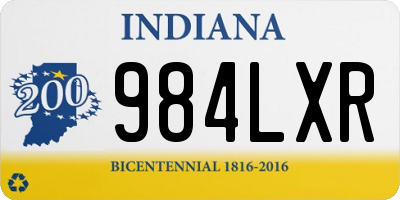 IN license plate 984LXR