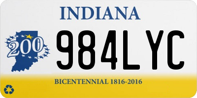 IN license plate 984LYC