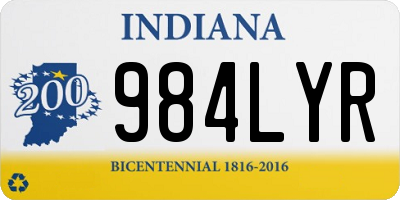 IN license plate 984LYR